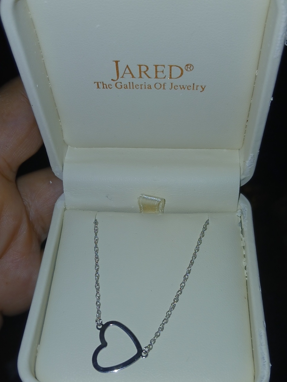 Jared Open Heart Necklace in Silver